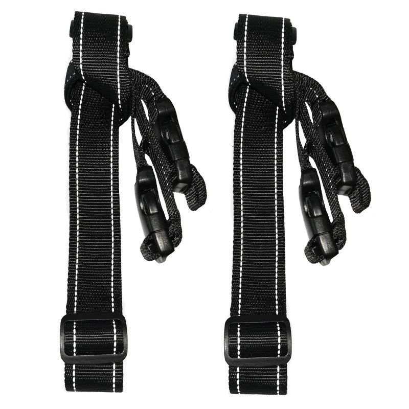 MAMIKO 2 Pack Reflective Wagon Straps for Collapsible Folding Outdoor Utility Wagon Garden Cart, Folding Trolley Cart, Beach Cart Loading Straps - Image 2